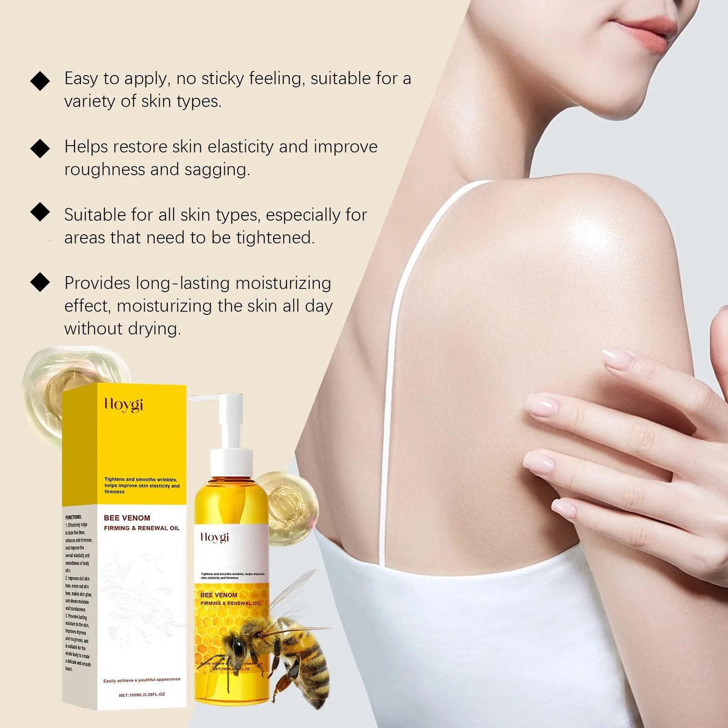 Bee venom firming and renewal oil